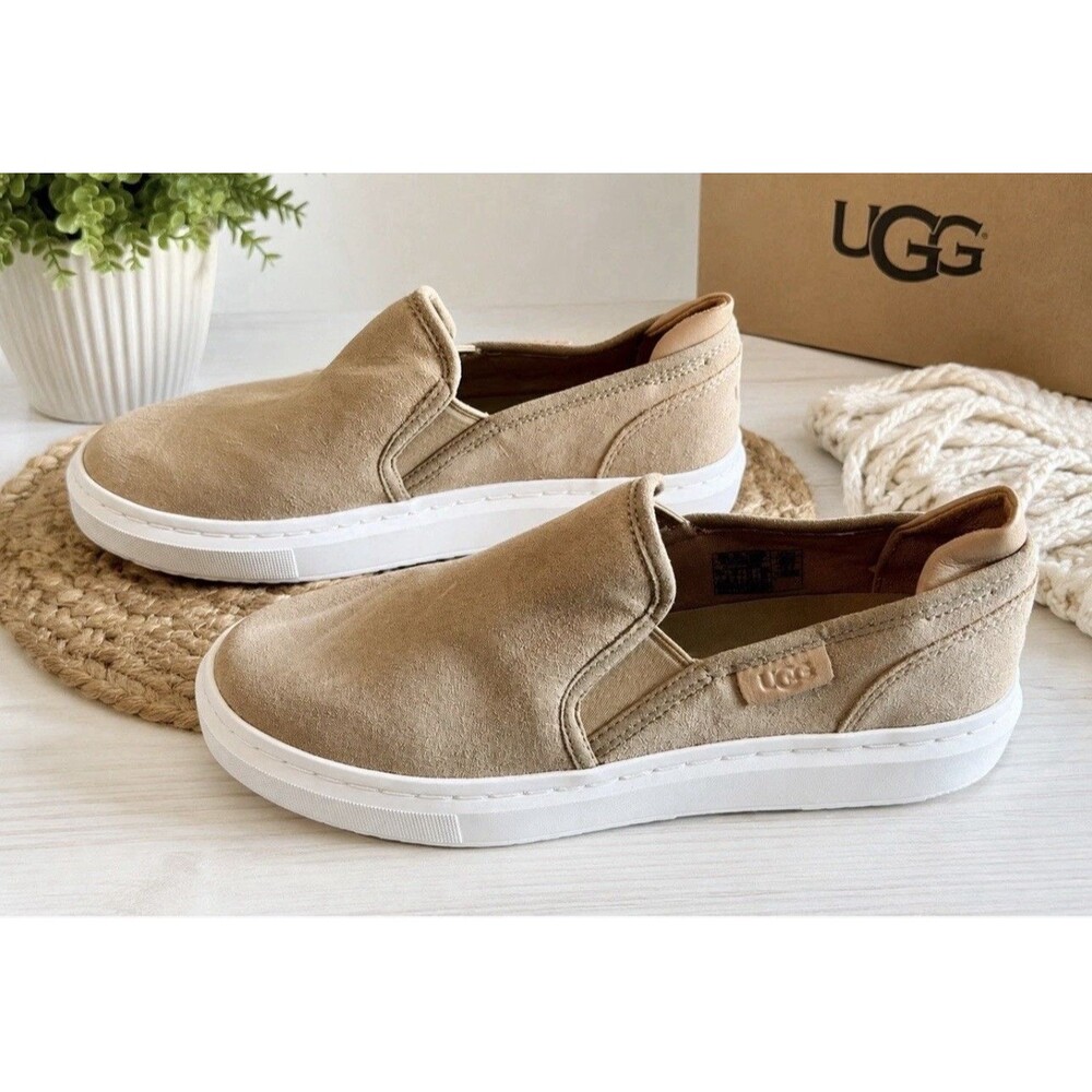 UGG Women's Slip-On Suede Sneakers in Taupe
